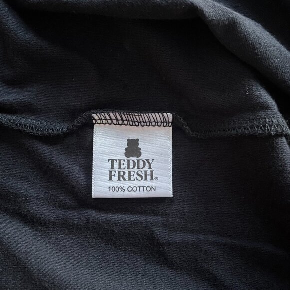Teddy Fresh x Gentle Thrills Collab Women's Black Bear Head Shirt size Med NWT - Picture 4 of 5